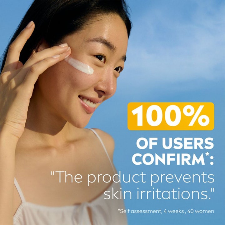 NIVEA UV Face Sensitive Cream 40 ml solkrem som påføres ansiktet og forebygger hudirritasjoner.