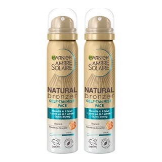 Garnier Ambre Solaire Natural Bronzer Self Tan Face Mist Spray Duo