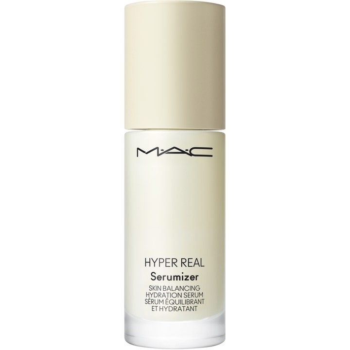 MAC Hyper Real Serumizer 30 ml fuktighetsgivende ansiktsserum i elegant hvit pumpeflaske med matt finish