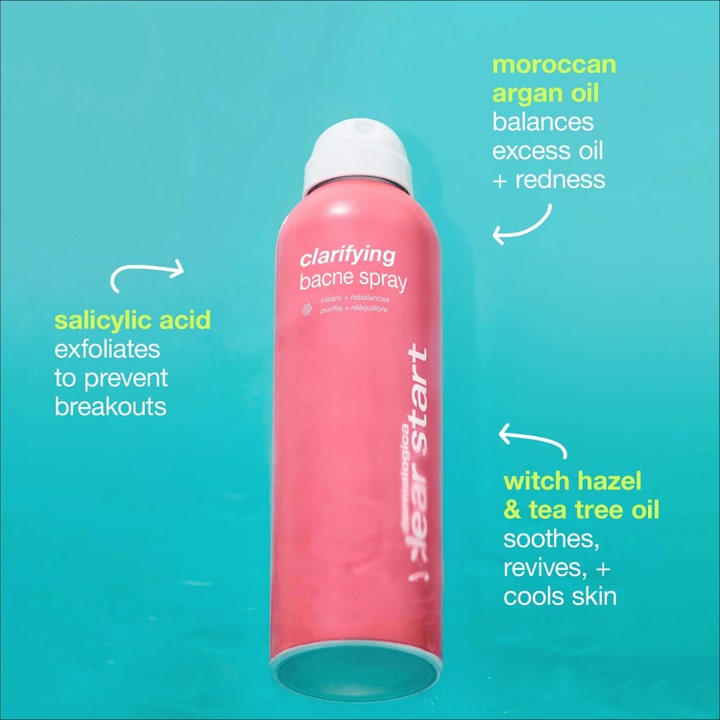 Dermalogica Clarifying Body Spray 177 ml rosa kroppsspray med salisylsyre og arganolje som motvirker uren hud.