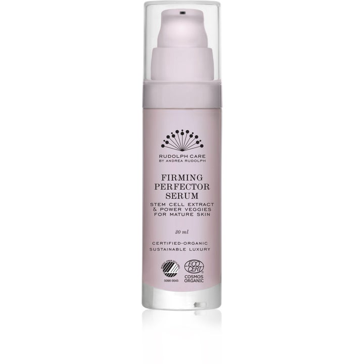 Rudolph Care Firming Perfector Serum 30 ml oppstrammende ansiktsserum i en lys lilla pumpeflaske med klar kork