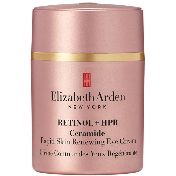 Elizabeth Arden Retinol + HPR Ceramide Rapid Skin Renewing Eye Cream fornyende øyekrem i rosa metallisk beholder