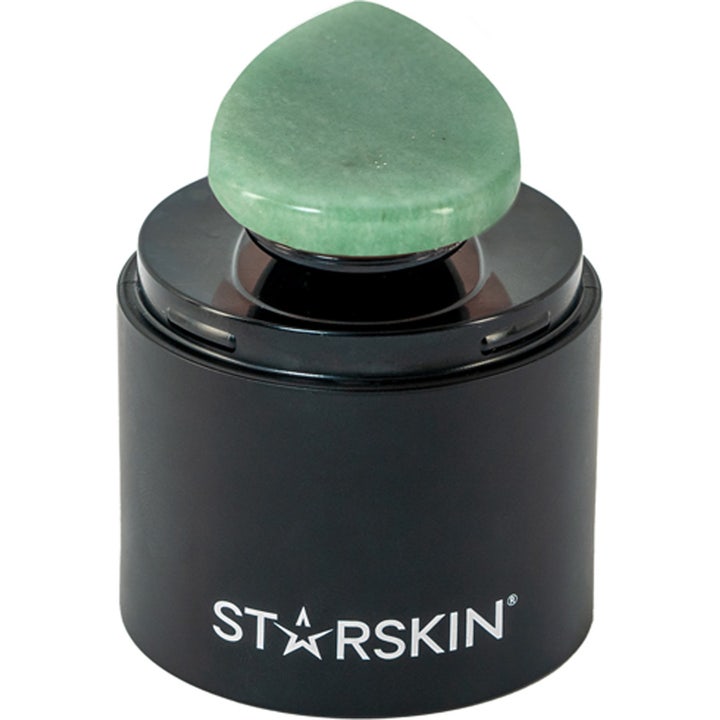 Starskin Artist FX 1 stk hudpleieverktøy med grønn jadestein montert på en sort base.