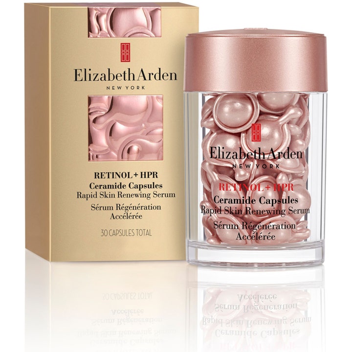 Elizabeth Arden Retinol + HPR Ceramide Capsules 30 stk ansiktsserum i krukke med gullfarget eske