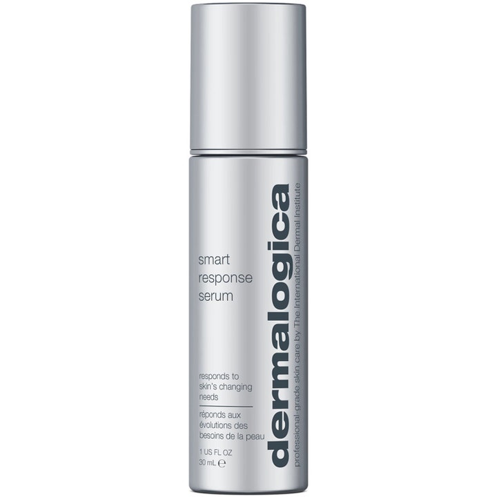 Dermalogica Smart Response Serum 30 ml pleiende ansiktsserum i en elegant sølvfarget sylindrisk flaske