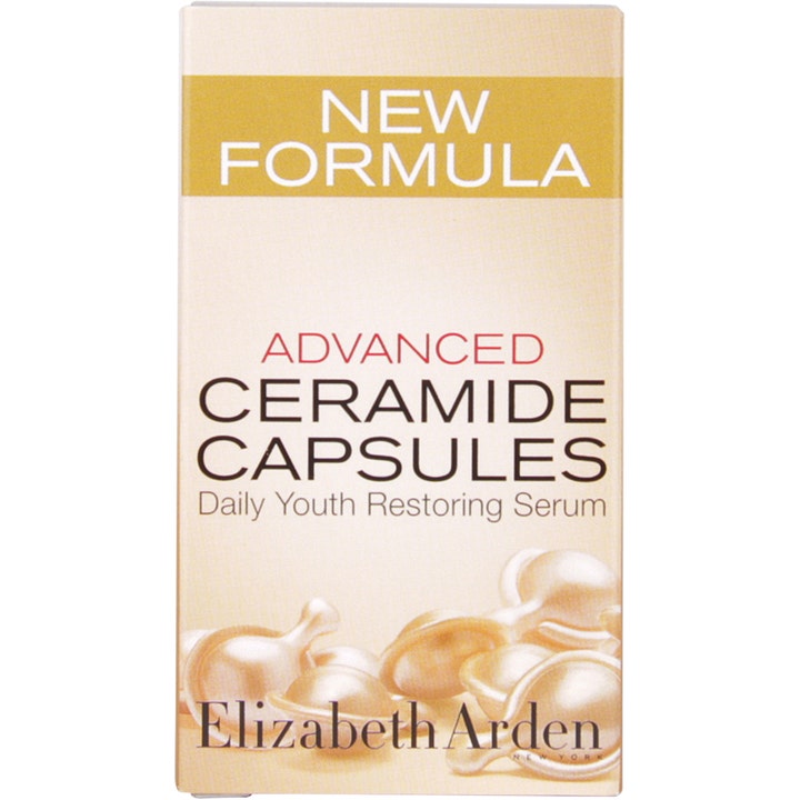 Elizabeth Arden Advanced Ceramide Capsules 30 stk gjenoppbyggende serum i beige eske merket New Formula