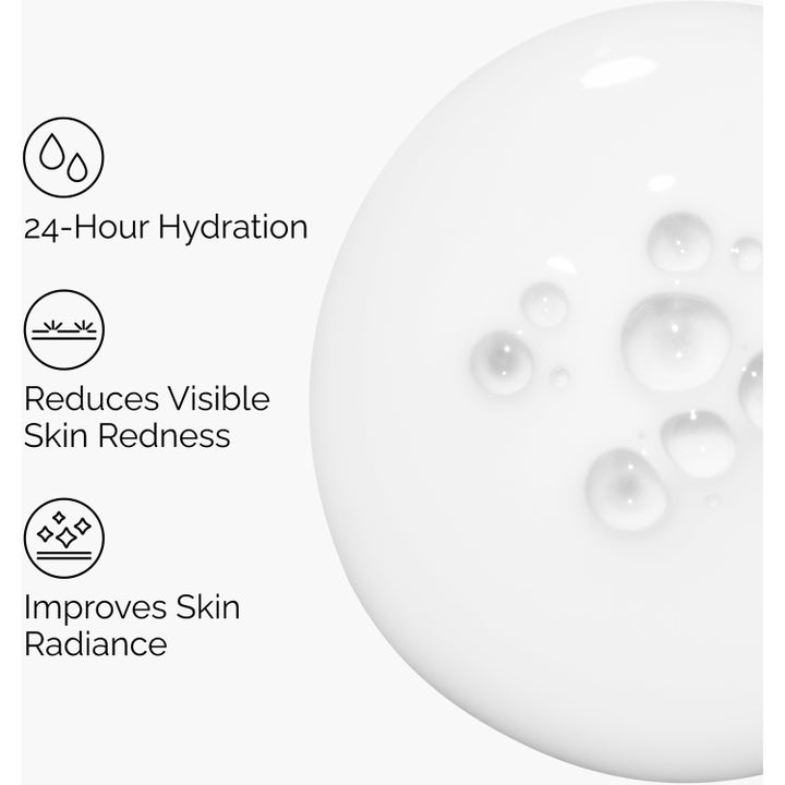 The Ordinary Rice Lipids + Ectoin Microemulsion 120 ml ansiktskrem hvit tekstur som gir 24 timers fuktighet og demper rødhet.