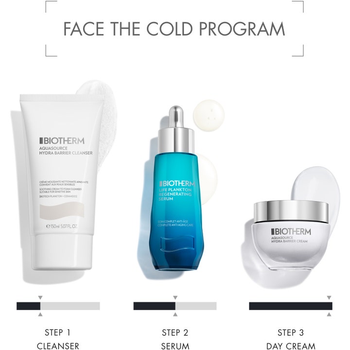 Biotherm Life Plankton Regenerating Serum 50 ml fuktighetsgivende serum i en tre-trinns Face The Cold hudpleierutine