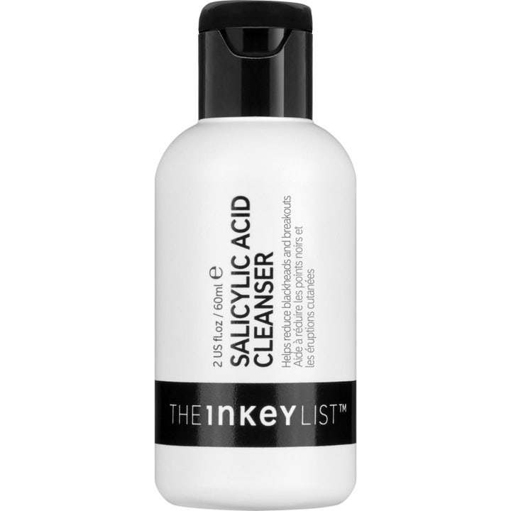 The INKEY List Salicylic Acid Cleanser 60ml ansiktsrens mot urenheter i en hvit minimalistisk flaske med sort kork