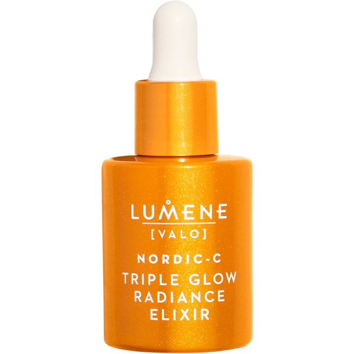 Lumene Nordic-C Triple Glow Radiance Elixir 30 ml glĂždgivende ansiktsserum i oransje glassflaske med pipette