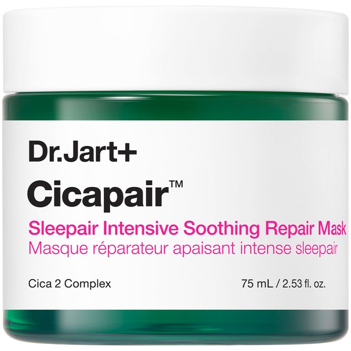 Dr. Jart+ Cicapair Sleepair Intensive Soothing Repair Mask 75 ml beroligende hudpleie i grønn krukke med hvitt lokk