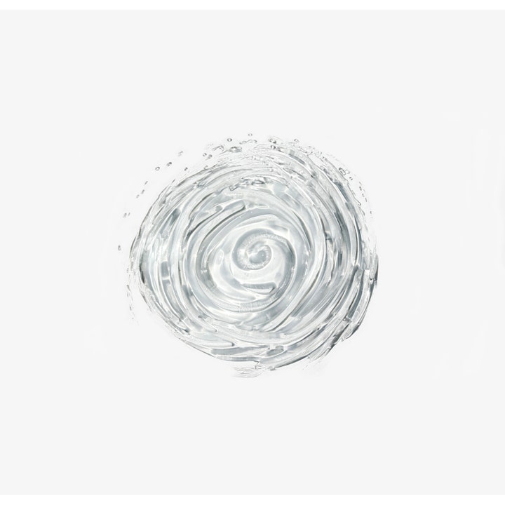 Niche Beauty Lab Theramid Smoothing Treatment 30 ml serum gir glatt hud med en klar og lett gel-tekstur i en virvel.