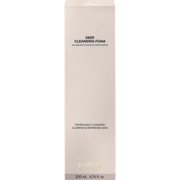 Babor Deep Cleansing Foam 200 ml renseskum i lys beige eske som gir en klar og oppfrisket hud