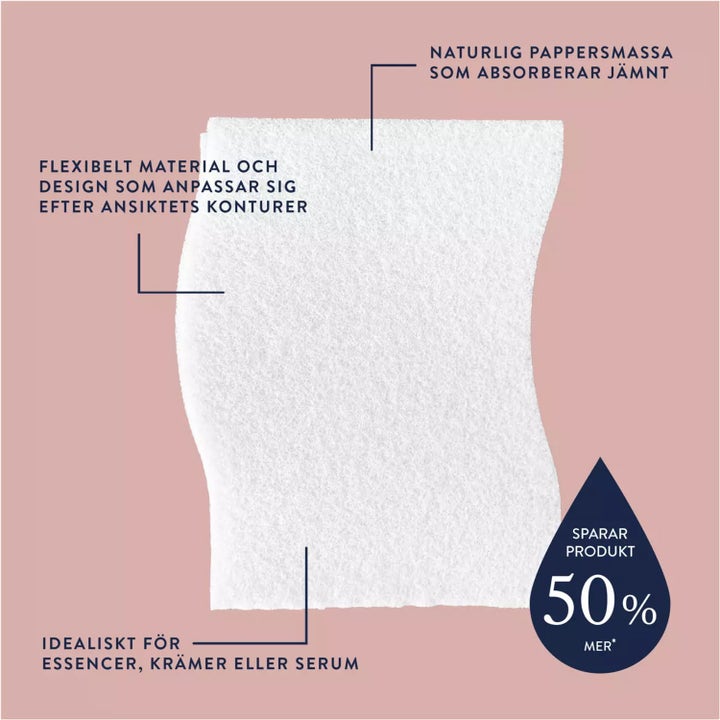 Topz Premium The Masking Pad 80 stk hudpleieverktøy av papirmasse som sparer 50 % mer produkt og følger ansiktet.