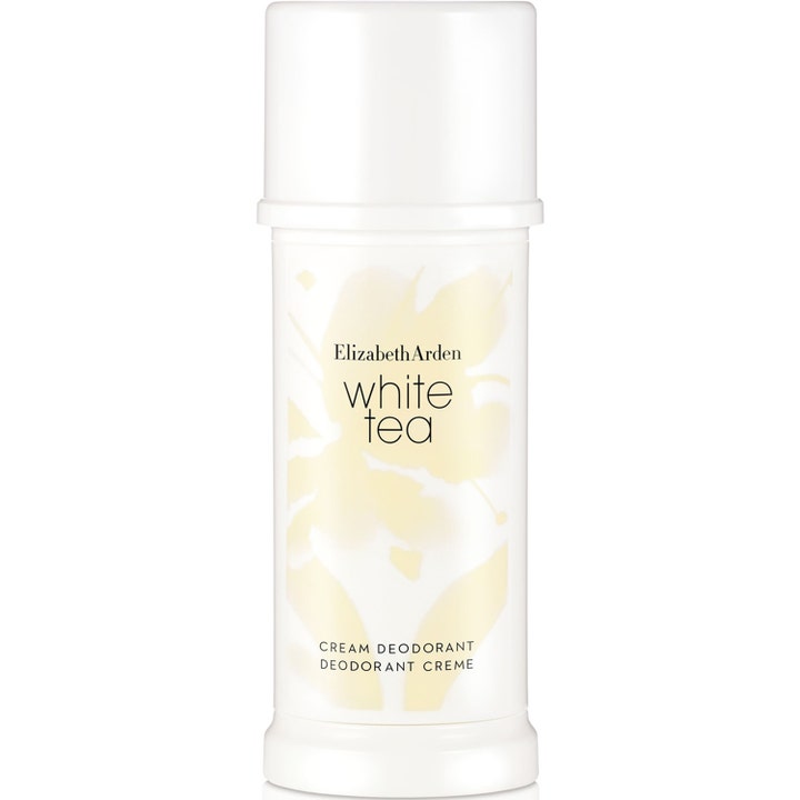 Elizabeth Arden White Tea Cream Deodorant 40ml kremdeodorant i hvit sylinderformet stift med gult mønster.