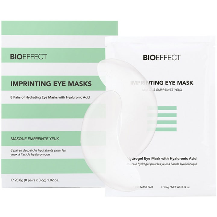BIOEFFECT Imprinting Eye Masks 8 par fuktighetsgivende øyemasker med hyaluronsyre og klare hydrogel-lapper