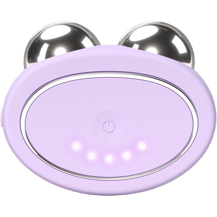 FOREO BEAR 2 Lavender 1 stk mikrostrømsenhet gir ansiktsløft i lavendelfarget silikon med to blanke metallkuler