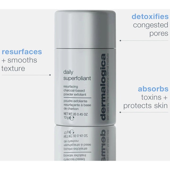 Dermalogica Daily Superfoliant Duo 2 x 13 g kullbasert peeling i grå flaske som renser porer og jevner ut huden