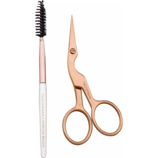 Tweezerman Retail Rose Gold Brow Shaping Scissors & Brush