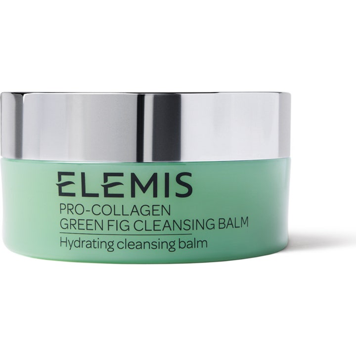 Elemis Pro-Collagen Green Fig Cleansing Balm 100 g fuktighetsgivende rens i grønn krukke med metallisk sølvlokk