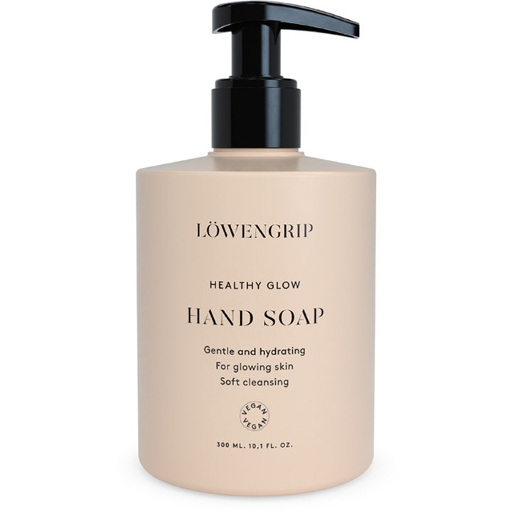 Löwengrip Healthy Glow Hand Soap 300 ml fuktighetsgivende håndsåpe i beige flaske med sort pumpe