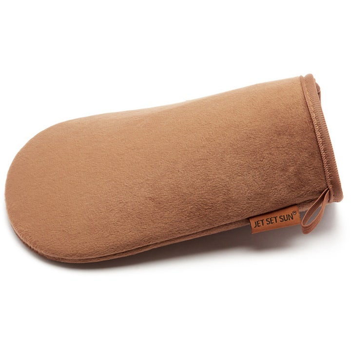 Jet Set Sun Applicator Mitt 1 stk selvbruningshanske i brun fløyel som sikrer en enkel og stripefri påføring