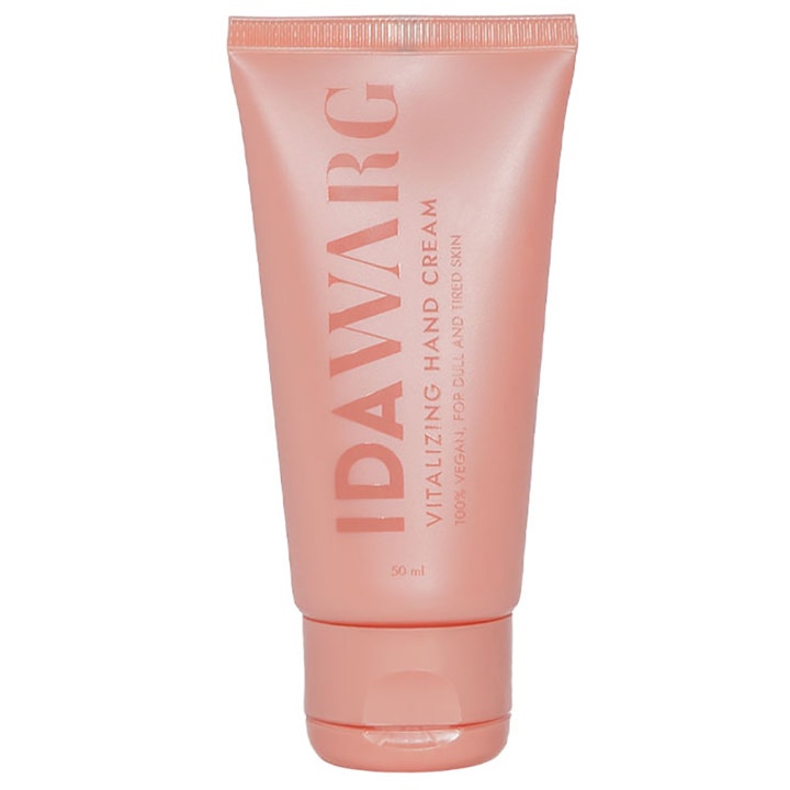 IDA WARG Vitalizing Hand Cream 50 ml vitaliserende håndkrem i ferskenfarget tube som gir glød til trett hud