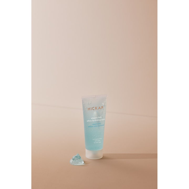Hickap Niagara Falls Ultra-Hydrating Mask 100 ml ansiktsmaske i lyseblå tube med fuktighetsgivende geltekstur