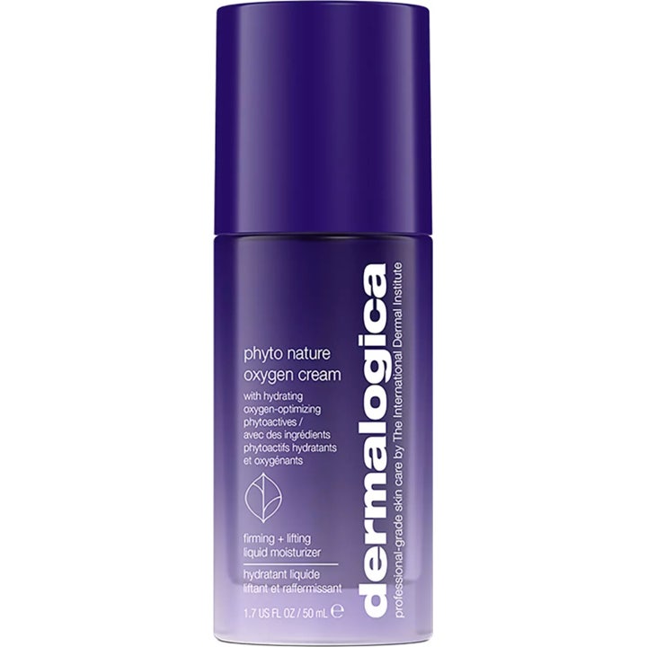 Dermalogica Phyto Nature Oxygen Cream 50 ml fuktighetskrem som gir glød i lilla pumpeflaske av glass.