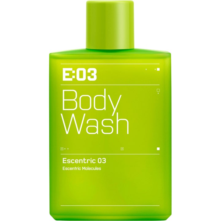 Escentric Molecules Escentric 03 Body Wash 200ml oppfriskende dusjsåpe i en limegrønn flaske med matt finish
