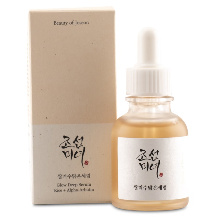 Beauty of Joseon Glow Deep Serum 30 ml opplysende ansiktsserum i glassflaske med pipette og pappeske.