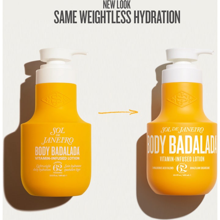 Sol de Janeiro Body Badalada Bodylotion 400 ml med fuktighetsgivende ingredienser som sukkerør og paranøtter.