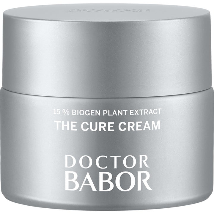 Babor DOC Barrier Protection Routine 63 ml The Cure Cream i en matt sølvfarget krukke med biogen planteekstrakt.