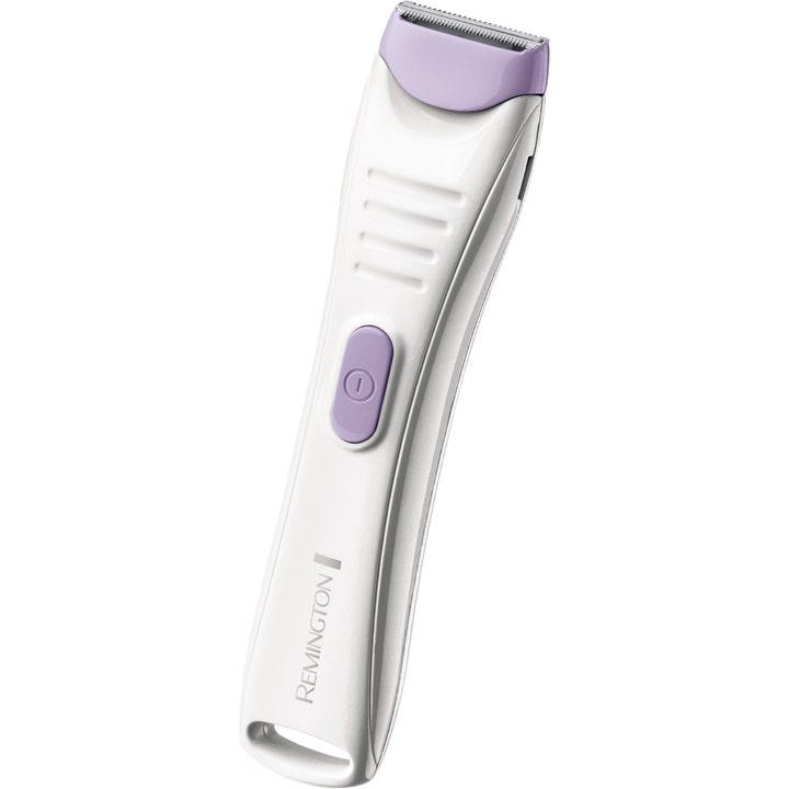 Remington Smooth & Silky Bikini Trimmer 1 stk hårfjerning for glatt hud hvit og lilla trådløs enhet med lilla detaljer