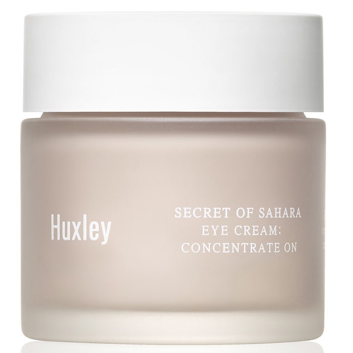 Huxley Secret of Sahara Eye Cream Concentrate On 30ml fuktighetsgivende øyekrem i frostet glasskrukke med hvitt lokk