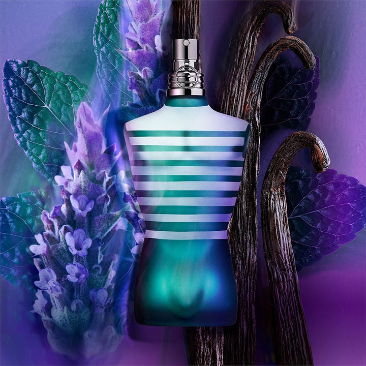 Jean Paul Gaultier Le Male After Shave 125 ml frisk aftershave i stripete blå torsoflaske med lavendel og vanilje