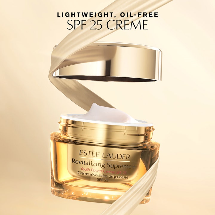 Estée Lauder Revitalizing Supreme+ Youth Power Creme SPF 25 50 ml lett oljefri dagkrem i gullfarget glasskrukke