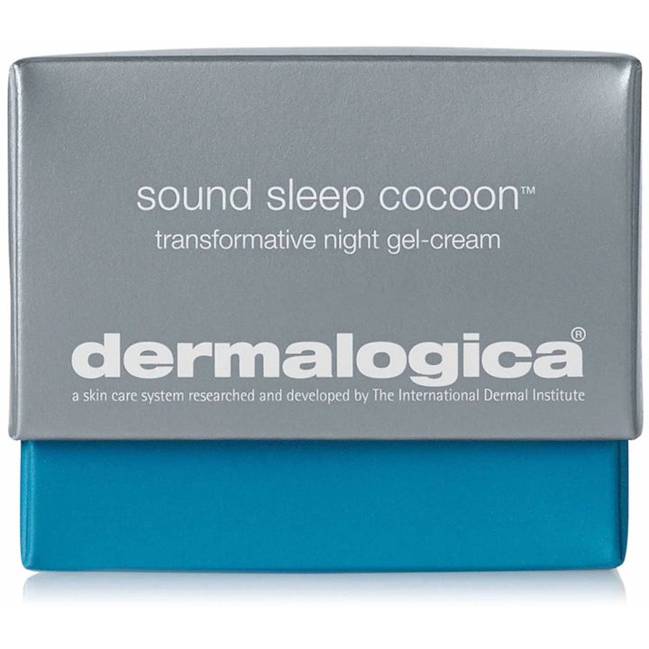 Dermalogica Sound Sleep Cocoon nattkrem i grå og blå eske som gir glød og fuktighet til huden