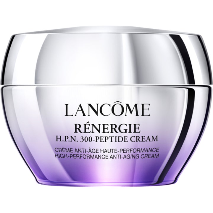 Lancôme Rénergie H.P.N. 300-Peptide Cream anti-age ansiktskrem i lilla gradientglass med reflekterende sølvlokk.