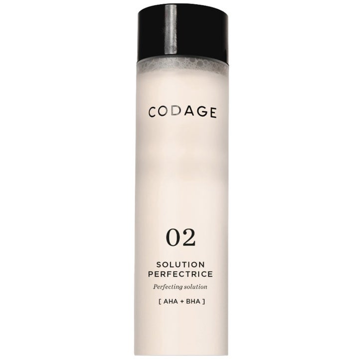 Codage 02 Solution Perfectrice 150ml eksfolierende ansiktsvann med AHA + BHA i frostet flaske med sort kork