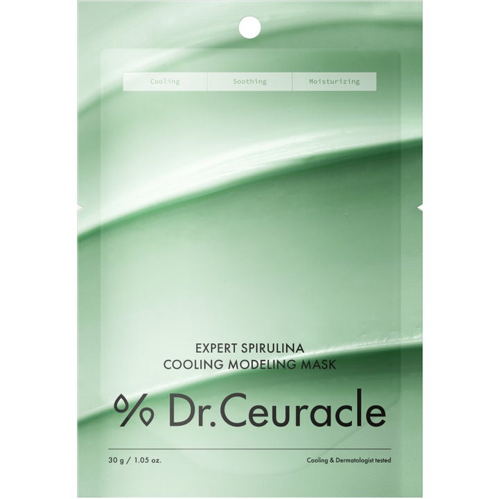Dr. Ceuracle Expert Spirulina Cooling Modeling Mask 30 g beroligende ansiktsmaske i grønn sachet med kremet tekstur