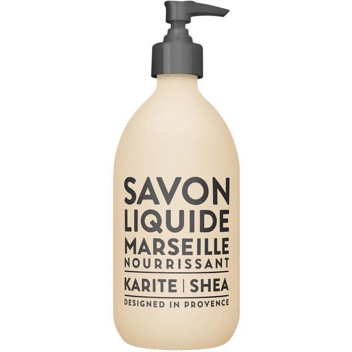 Compagnie de Provence Savon Liquide Marseille 500ml næringsgivende såpe i en matt beige flaske med sort pumpe