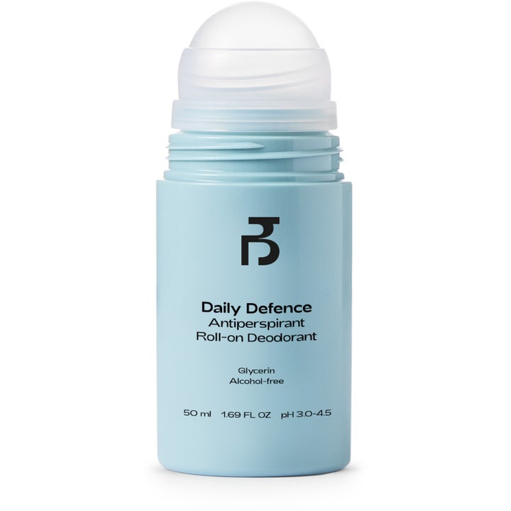 Bodyologist Daily Defence Antiperspirant Roll-on Deodorant 50 ml alkoholfri beskyttelse i lyseblå flaske med hvit kule