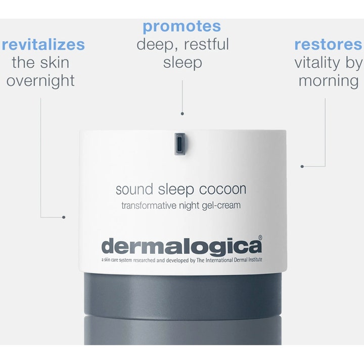 Dermalogica Sound Sleep Cocoon 50 ml revitaliserende nattkrem i hvit pumpeflaske som gir huden ny vitalitet.