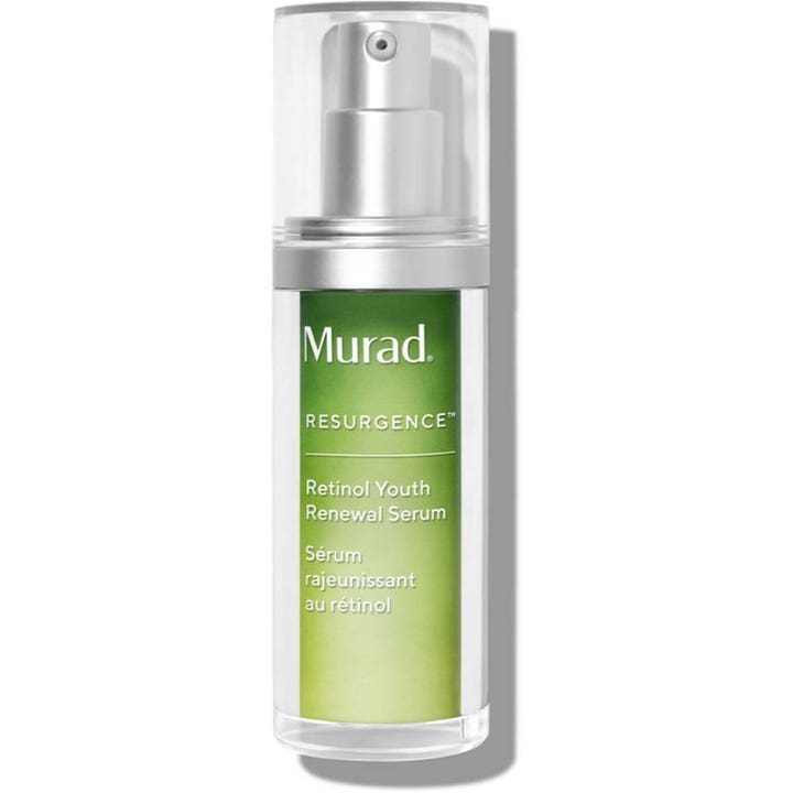 Murad Resurgence Retinol Youth Renewal Serum 30 ml fornyende ansiktsserum i gjennomsiktig flaske med grønn etikett