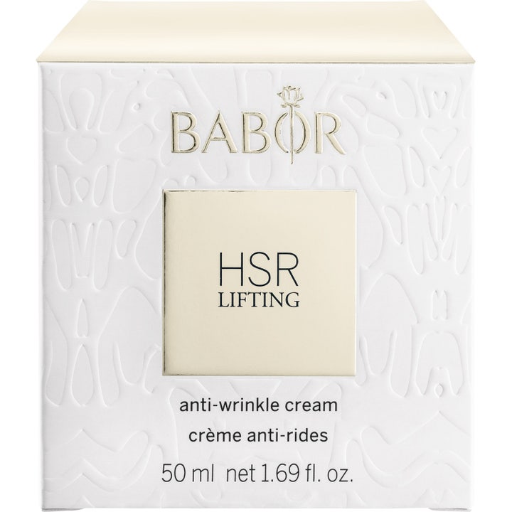 Babor HSR Lifting Cream 50 ml oppstrammende ansiktskrem i hvit eske med preget mønster og gulldetaljer