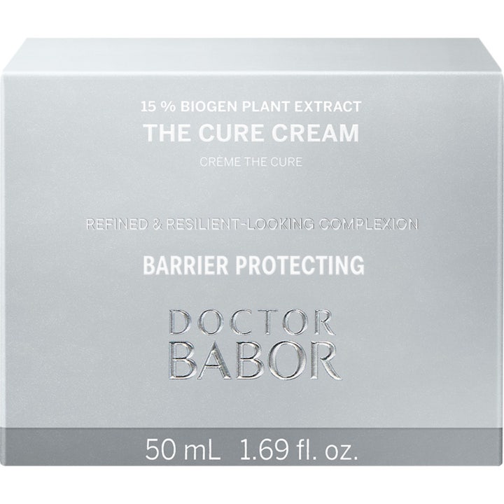 Babor Doctor Babor The Cure Cream 50 ml reparerende ansiktskrem i sølvfarget krukke med Improved Formulation.