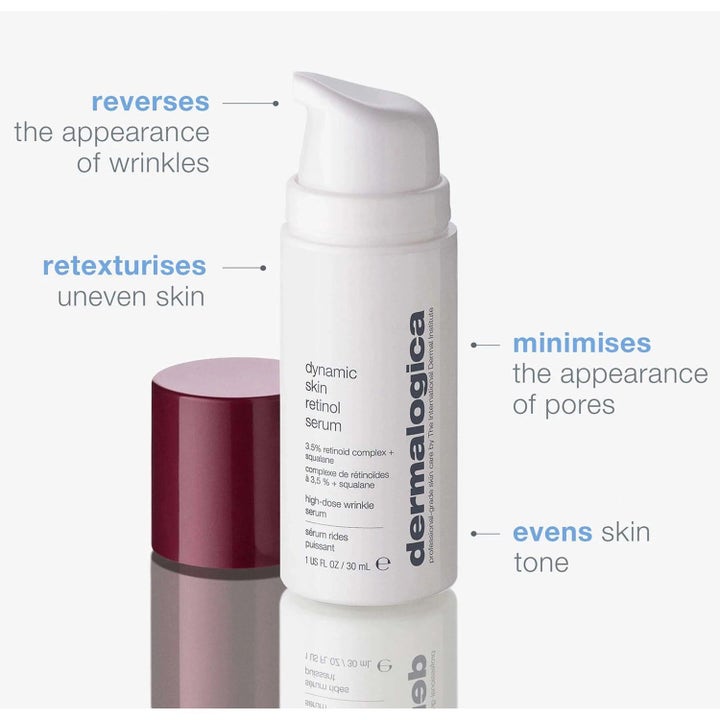 Dermalogica Retinol Renewal Duo 30 ml serum i hvit pumpeflaske som jevner ut hudtone og minsker porer.