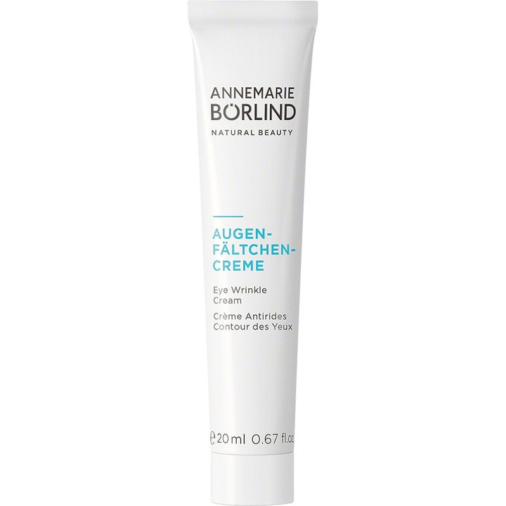 Annemarie Börlind Eye Wrinkle Cream 20 ml reduserer rynker og linjer i en hvit tube med blå og svart tekst.