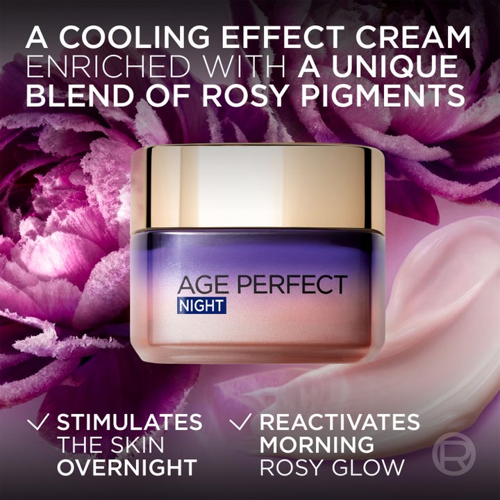 L'Oréal Paris Age Perfect Golden Age 50 ml nattkrem i glasskrukke med gullokk for glødende hud
